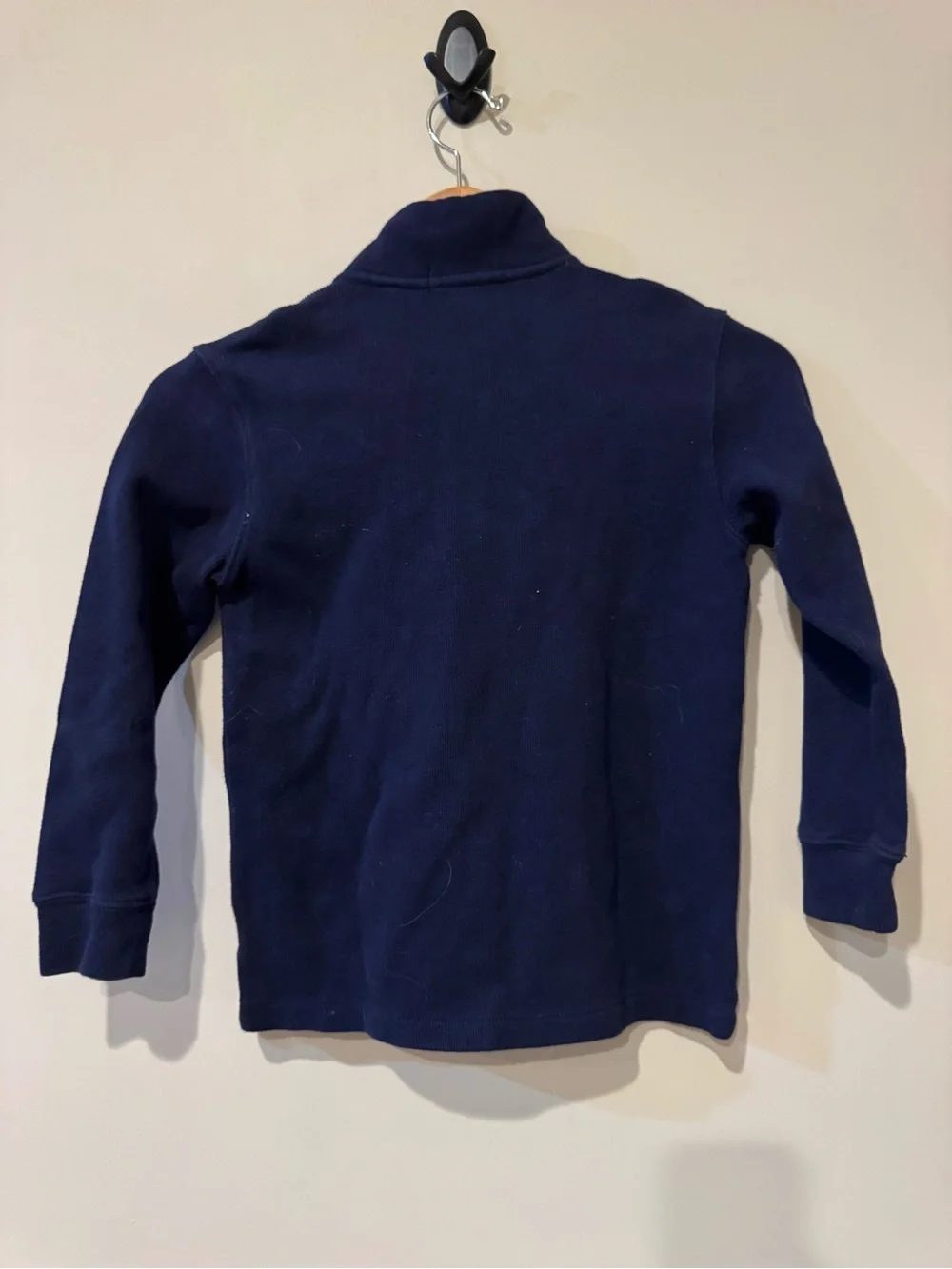 Ralph Lauren Navy Half-Zip Pullover with Red Pony Logo